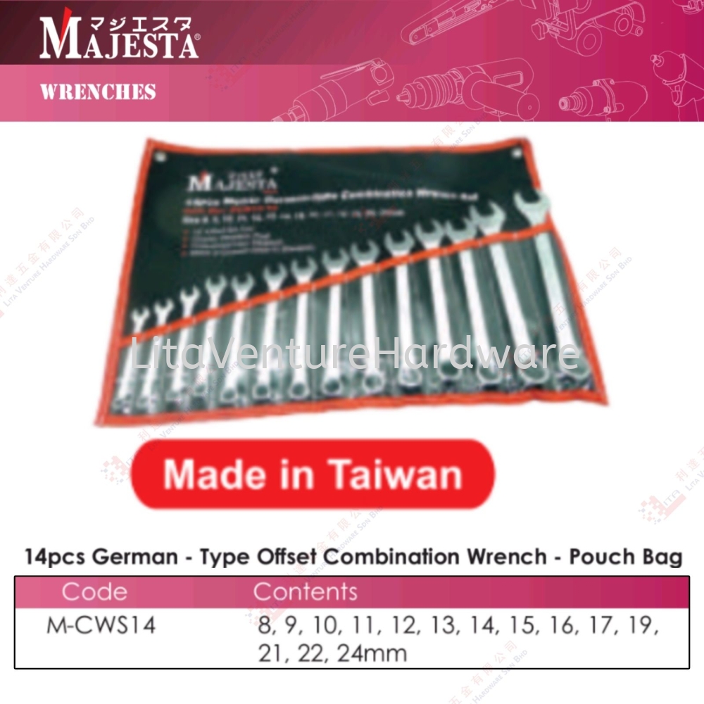 MAJESTA BRAND OFFSET COMBINATION WRENCH - MCWS14