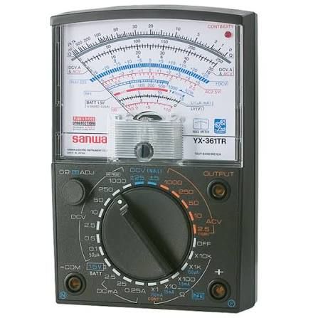 Sanwa YX361TR Analogue Multimeter | 1000V Analog Multitester with LED Continuity