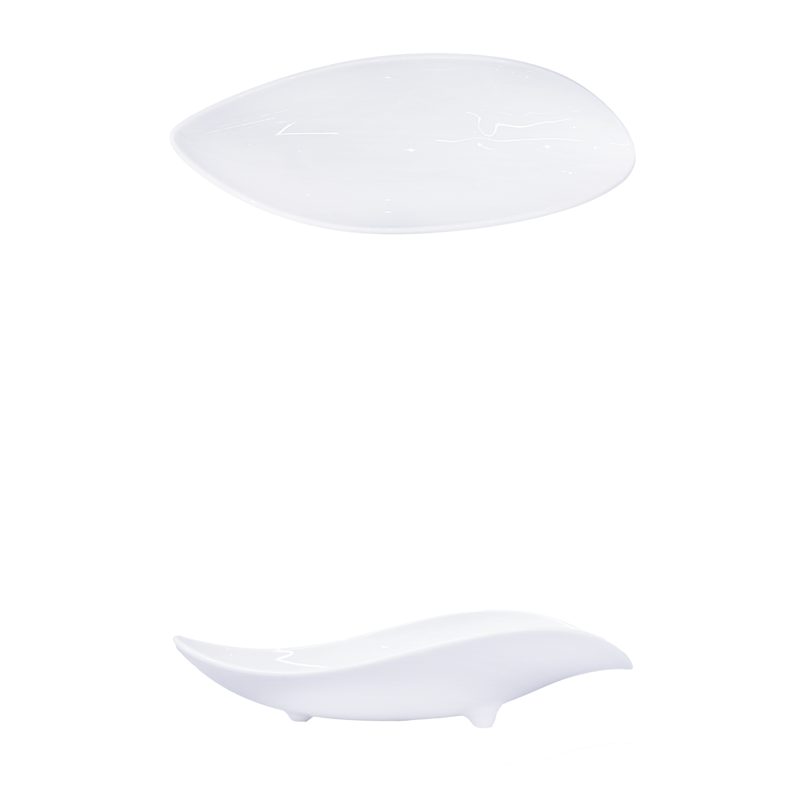 YGB-10'' -long-dish-月光白-10-长条碟