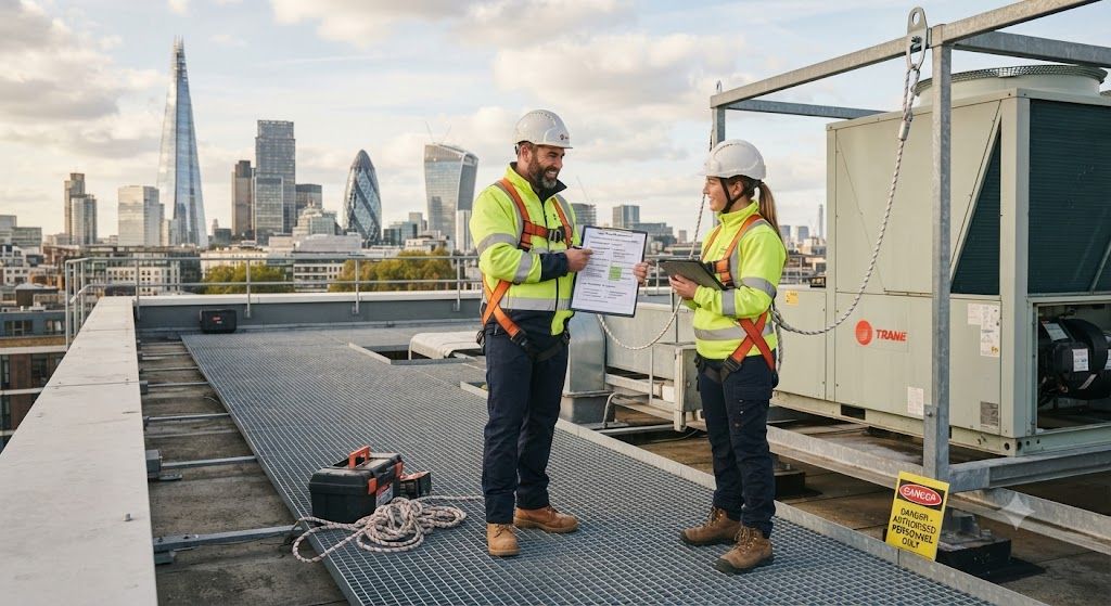 HVAC installation height safety risk assessment