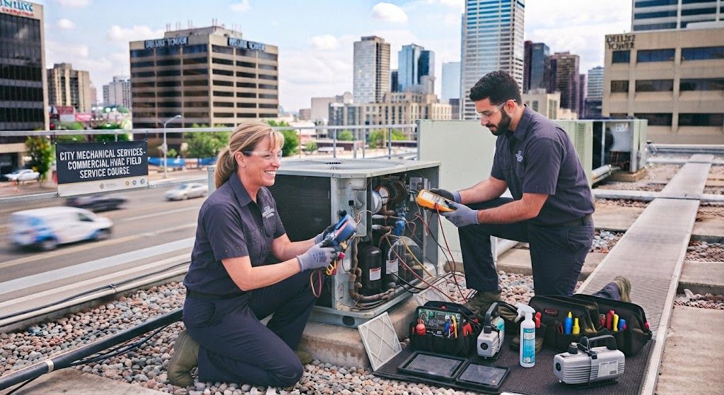 Professional commercial AC servicing