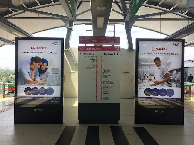 High-Visibility LRT Light Box for Station Advertising