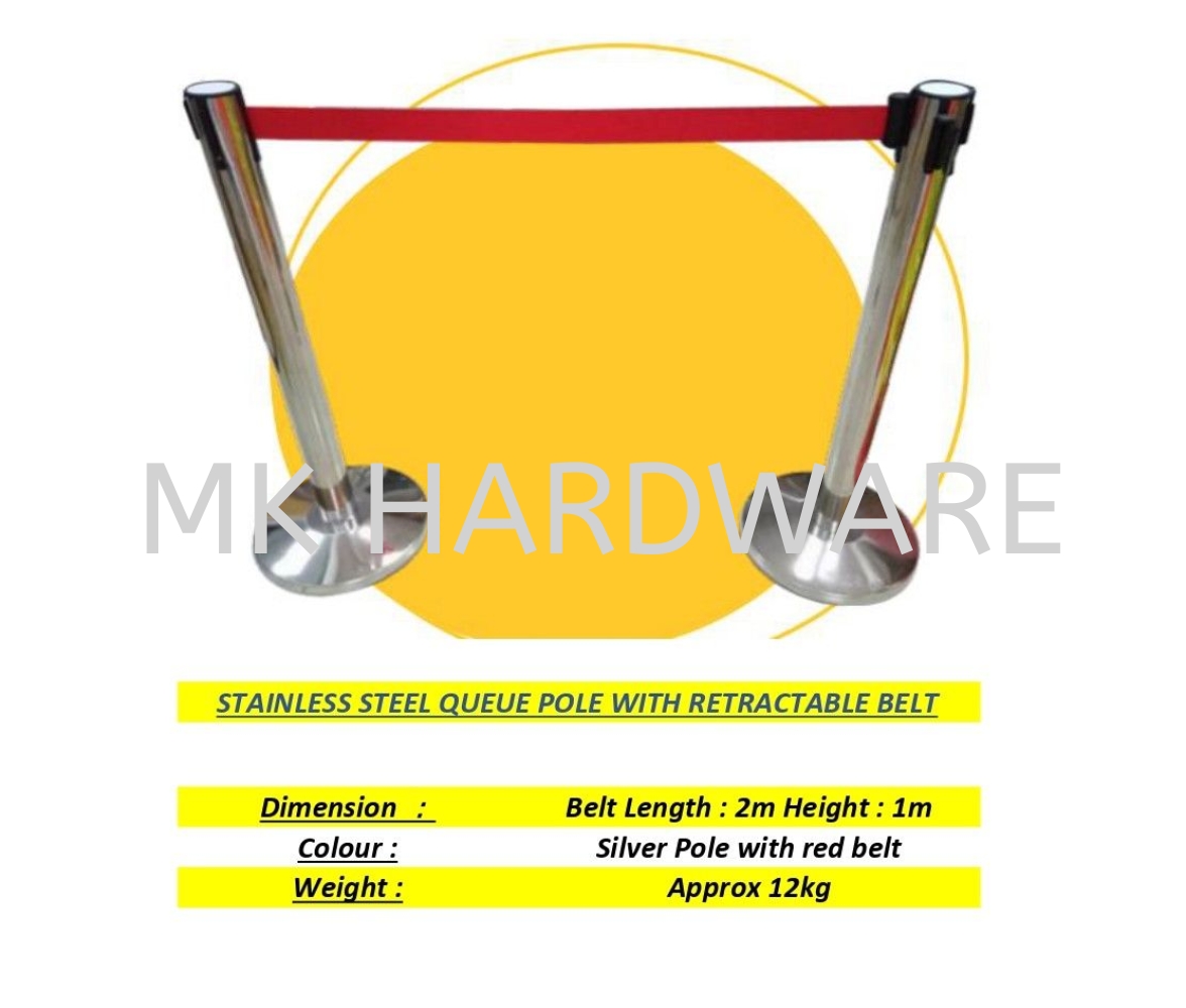 STAINLESS STEEL QUEUE UP STAND WITH BELT INDUSTRIAL PRODUCTS Selangor Stainless steel queue up stand with belt industrial products selangor
