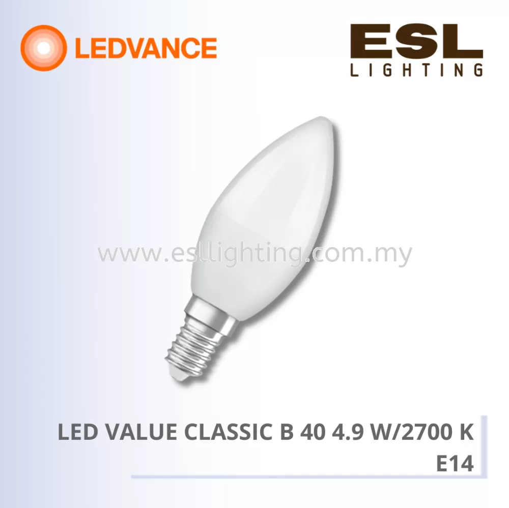 LEDVANCE LED VALUE CLASSIC B E14 4.9W - 2700K 4058075625037