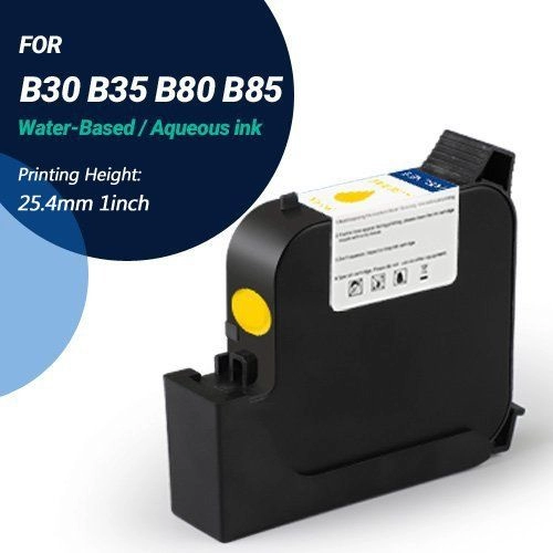 BENTSAI EB21Y (Kuning) Inkjet Katrij Dakwat Air Berasaskan untuk B30 B35 B80 B85 Handheld printer - 1 Pek