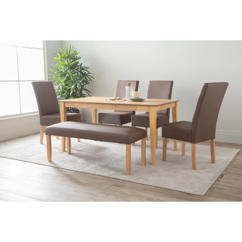 Mesi Dining Chair (Natural, Brown)