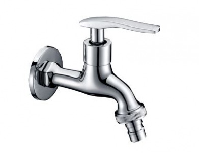 T-87071 1/2" x 3/4" Brass Chrome Hose Bib Tap | Durable Outdoor Bib Tap for Garden & Water Control