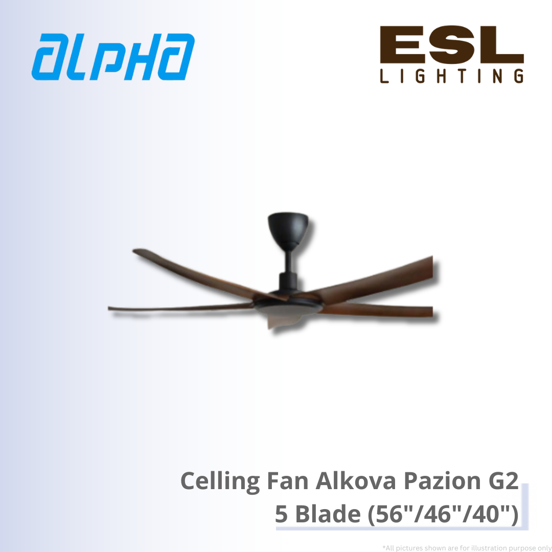 ALPHA Celling Fan Alkova Pazion G2- 5 Blade (56"/46"/40")