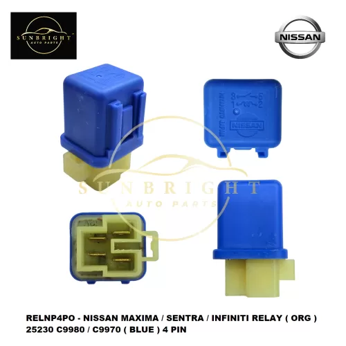 RELNP4PO - NISSAN MAXIMA / SENTRA / INFINITI RELAY ( ORG ) 25230 C9980 / C9970 ( BLUE ) 4 PIN - Sunbright Auto Parts Supply Sdn Bhd