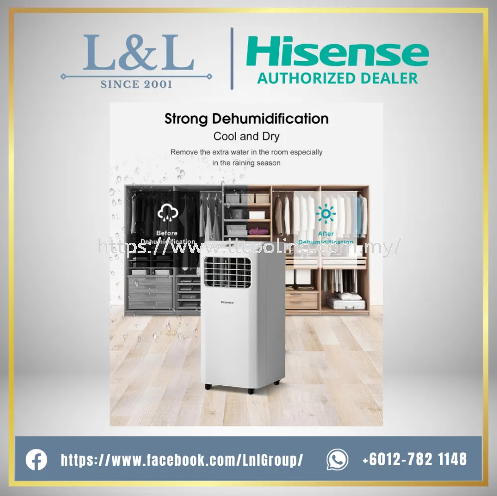 Hisense R32 Portable 1.0HP  Air Conditioner (AP09KVG)/Penghawa Dingin Mudah Alih