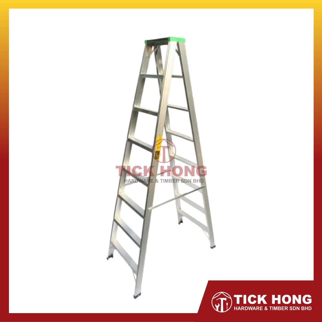 SUMO Heavy Duty Hardness Aluminum Double Sided Ladder/Tangga Lipat (8 - 9 Steps )