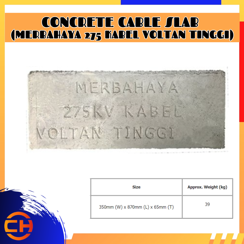 (PRE-ORDER) Concrete Cable Slab [MERBAHAYA 275KV KABEL VOLTAN TINGGI]