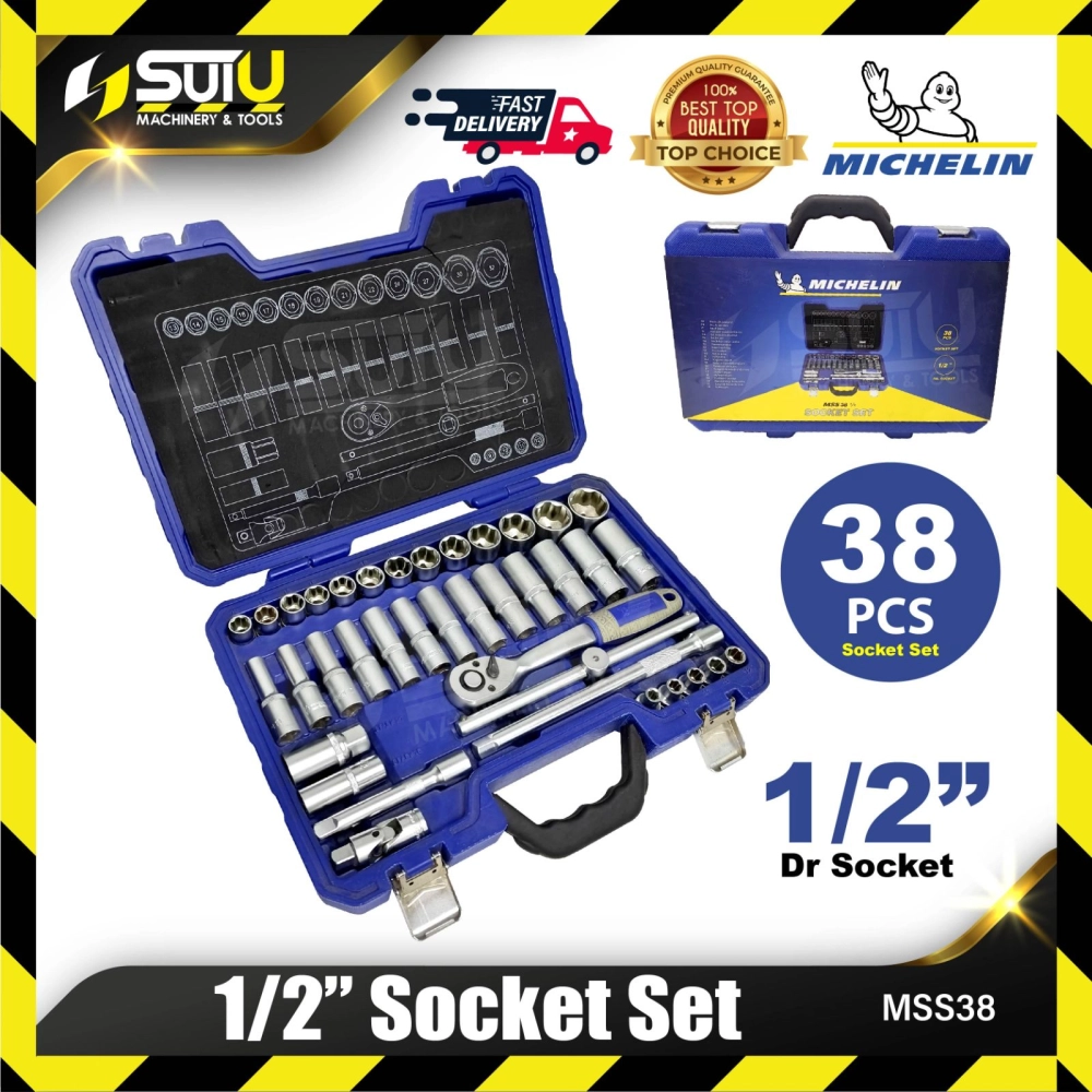 MICHELIN MSS38 38PCS 1/2" Dr.Socket Set 602010060