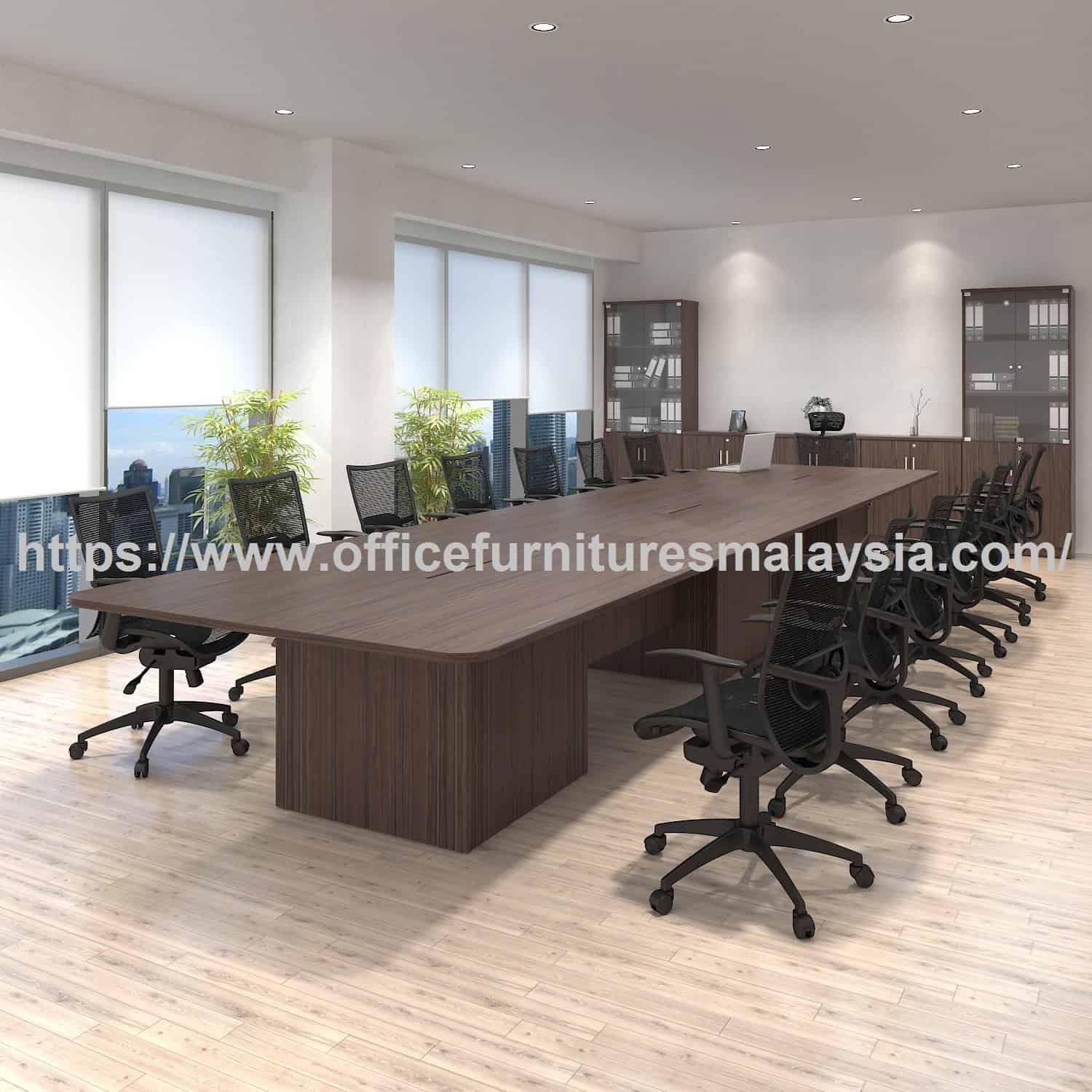 16 ft New Design Large Office Rectangular Conference Table Cabinet Set OFMT4815SET