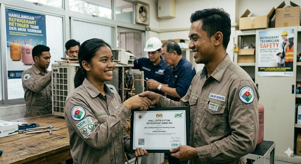 HVAC certification refrigerant handling Malaysia JAS