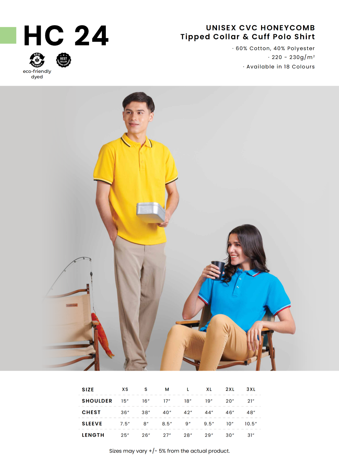 HC24 Cotton Polo Tee Unisex