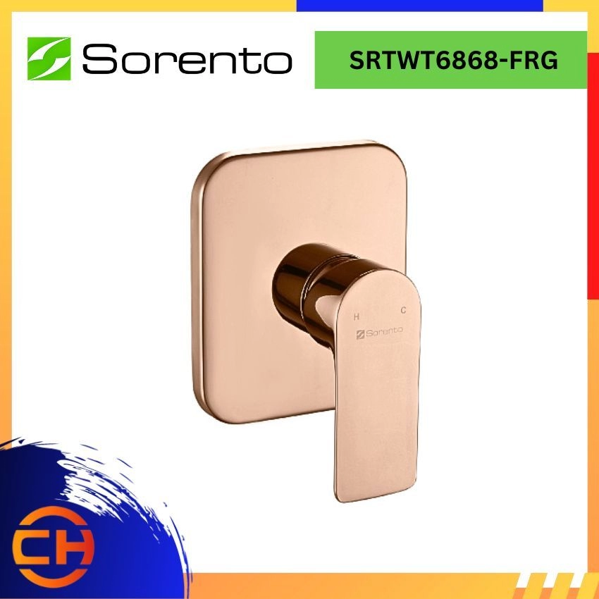 SORENTO BATHROOM SHOWER MIXER TAP SRTWT6868-FRG Concealed Bath Mixer Full Rose Gold 