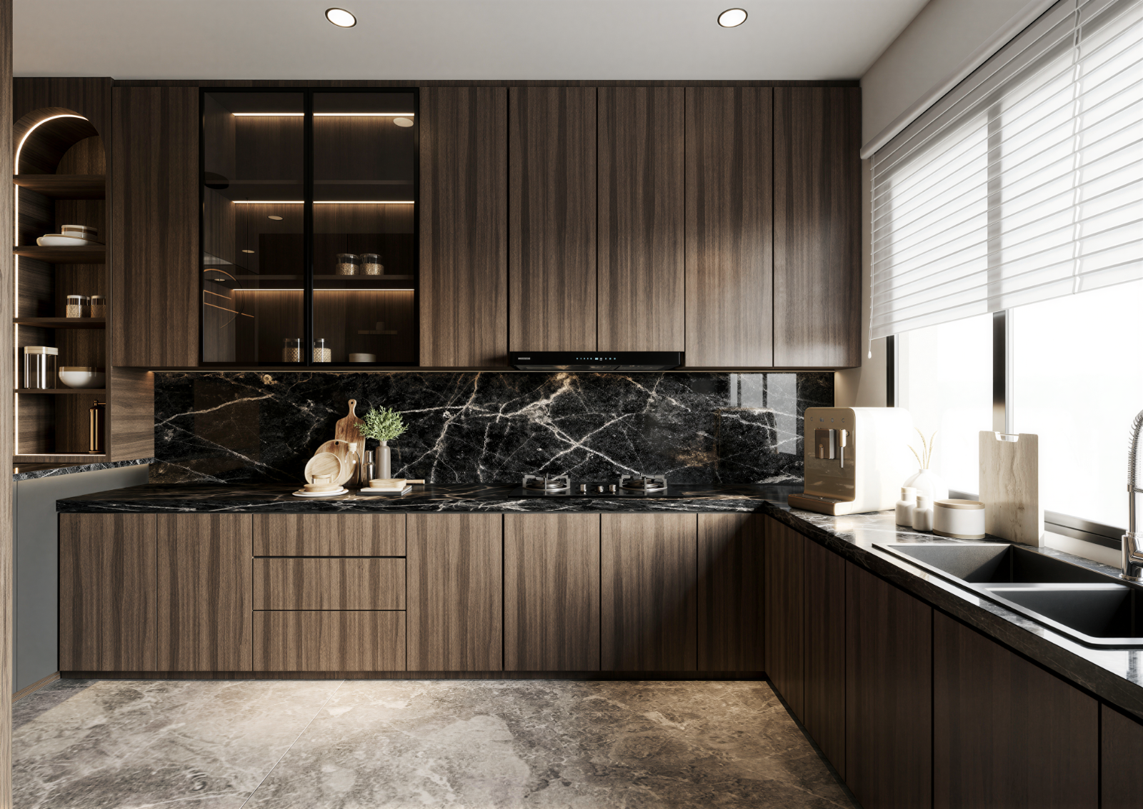 Dry Kitchen - Erica Residence @ Semi Detached | Interior Design in Selangor & KL Now