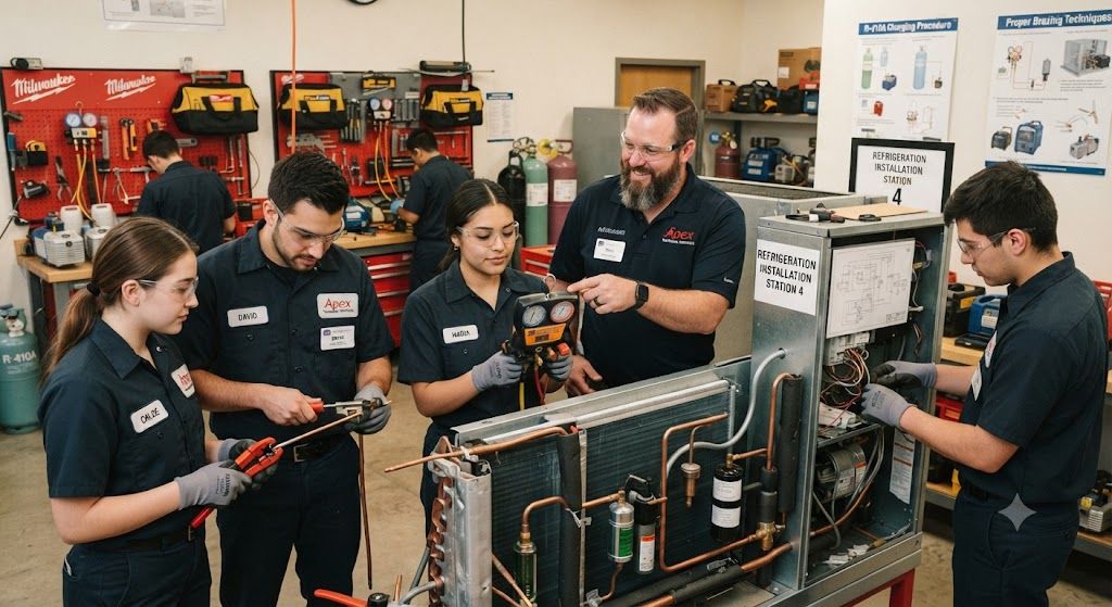 Refrigeration system installer training
