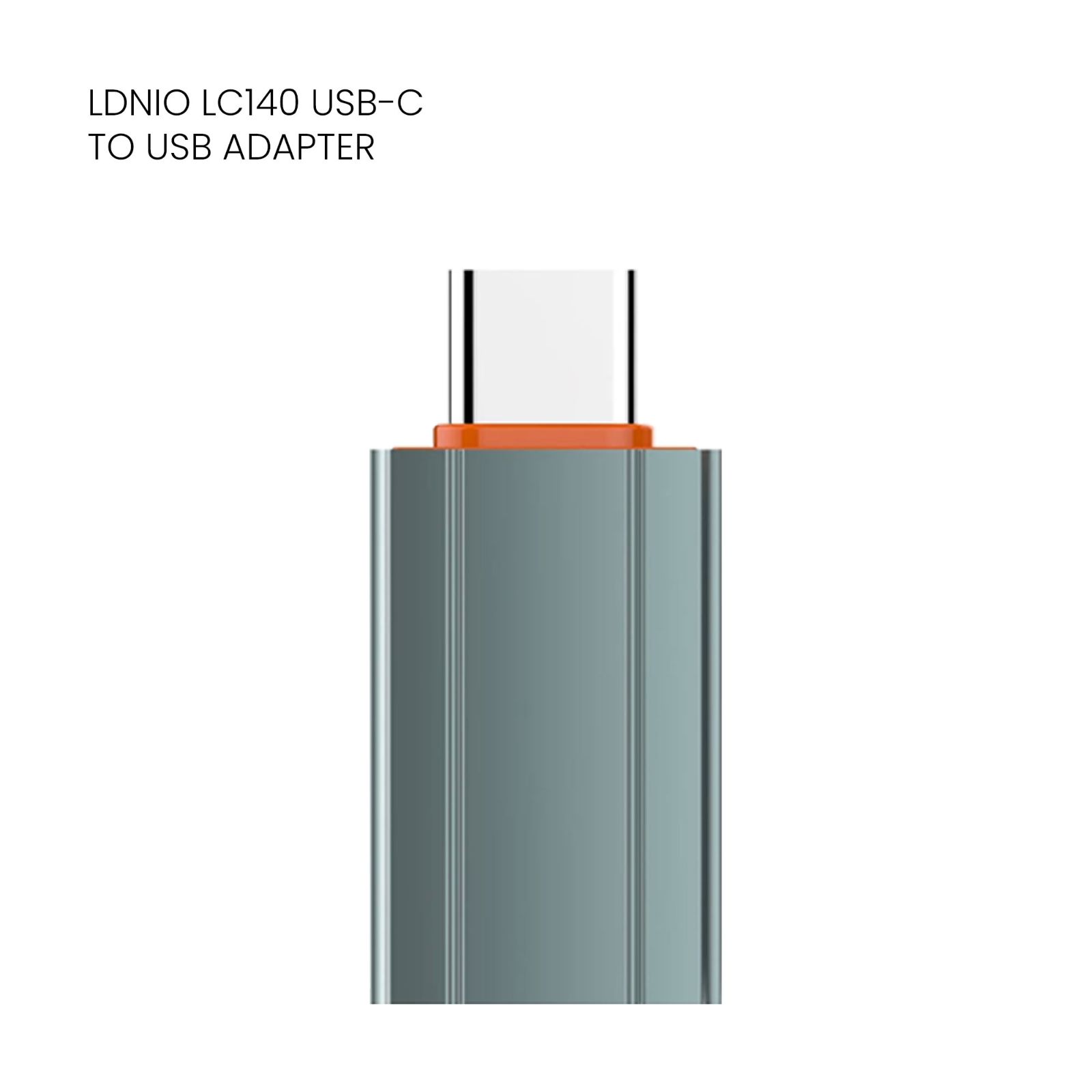 LDNIO LC140 USB-C to USB Adapter - Grey and Orange