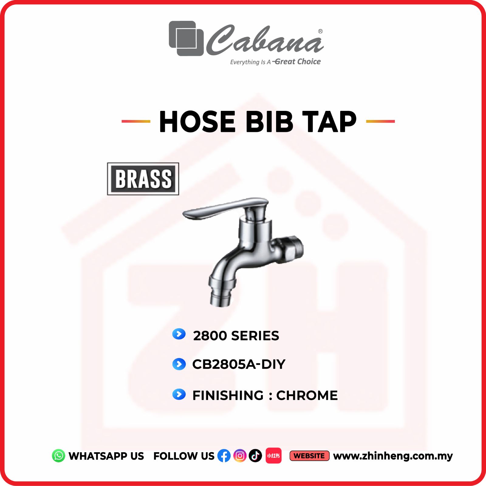 CABANA HOSE BIB TAP  CB2805A-DIY