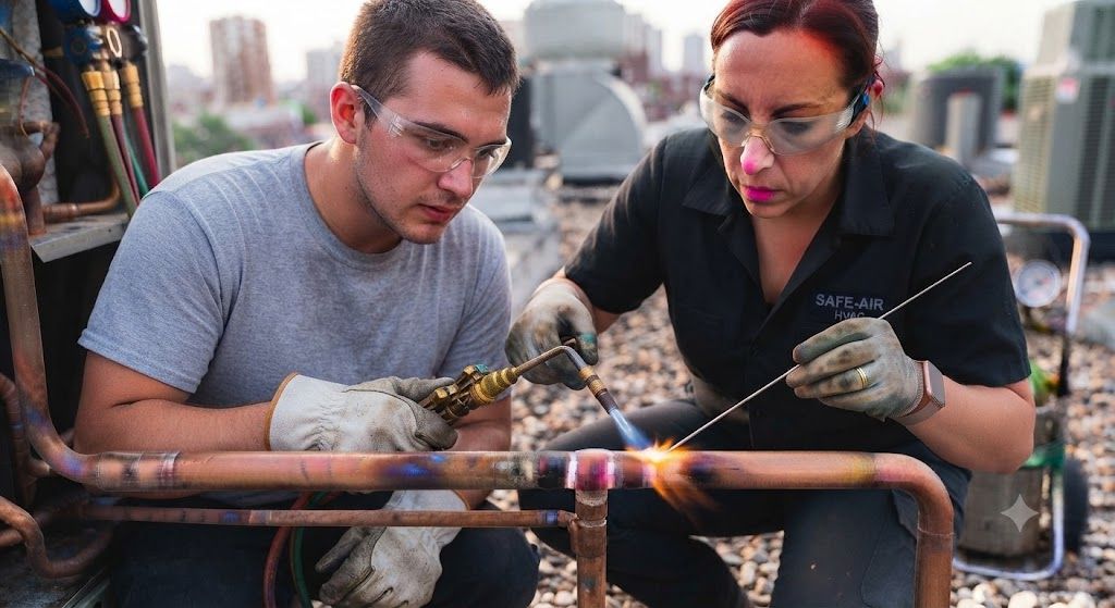 oxy acetylene torch brazing HVAC training