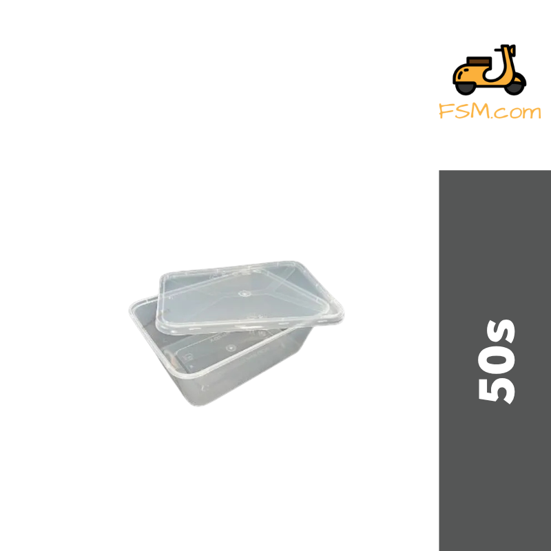 BBB 750A Microwavable Rectangular Container With Lids (250's)