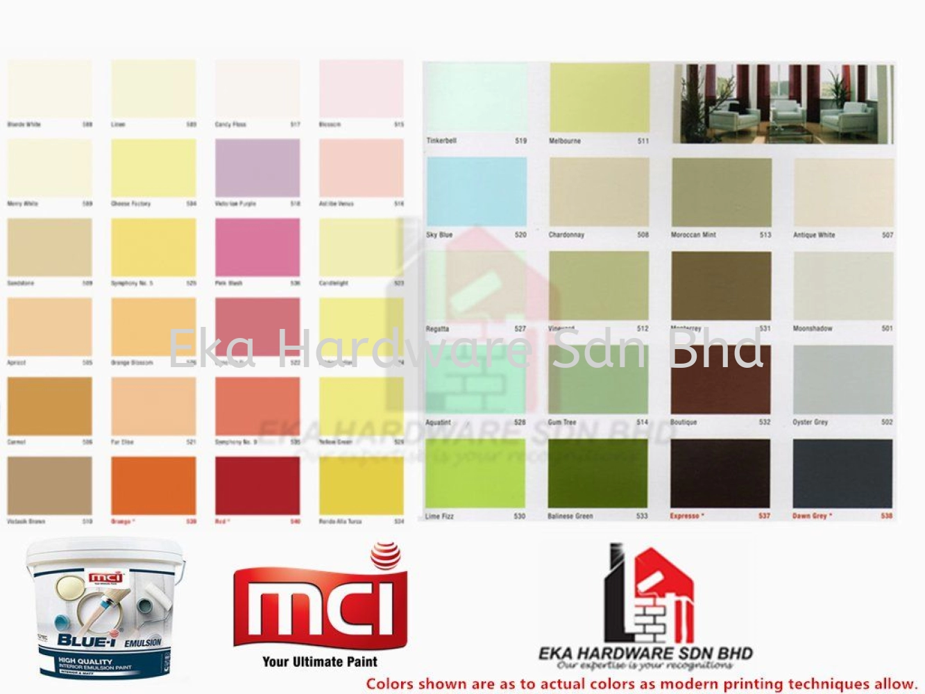 MCI BLUE-I Emulsion Paints (7L)