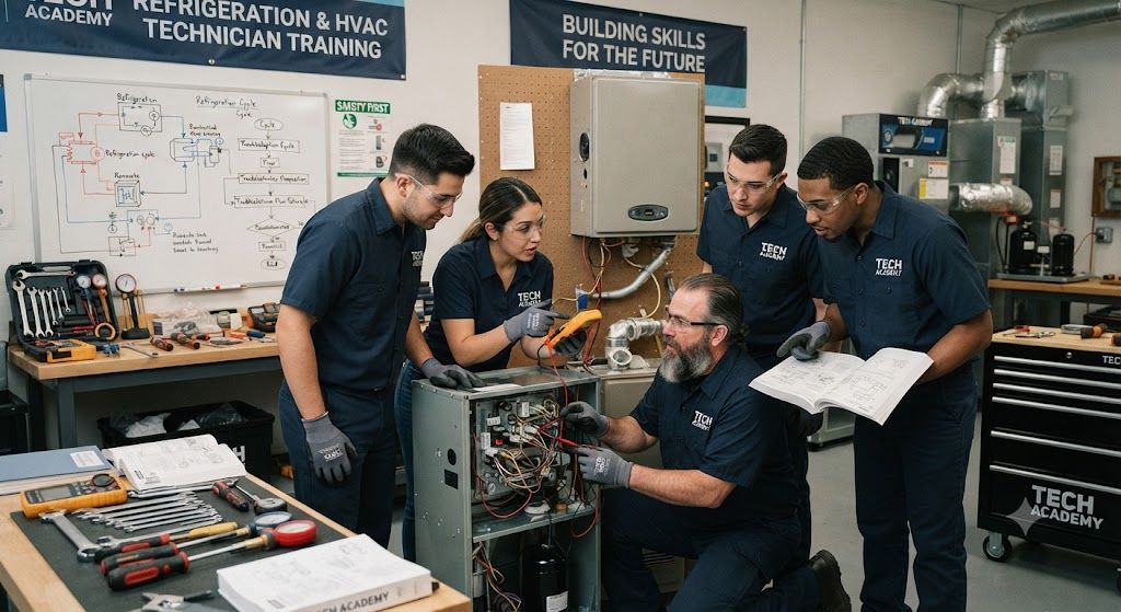 Refrigeration and HVAC technician training