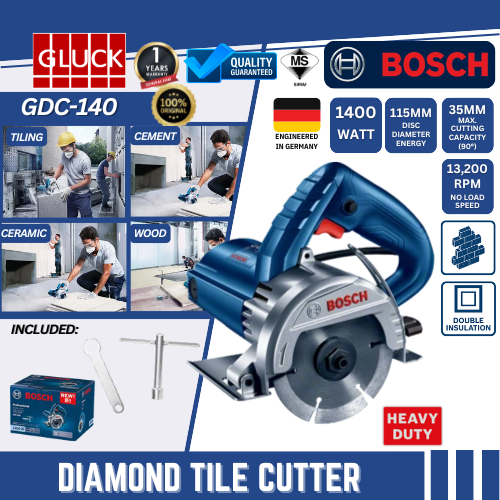 GDC140 BOSCH MACHINE Marble Cutter GDC140 GDC 140 MESIN POTONG KAYU PAPAN, TILE