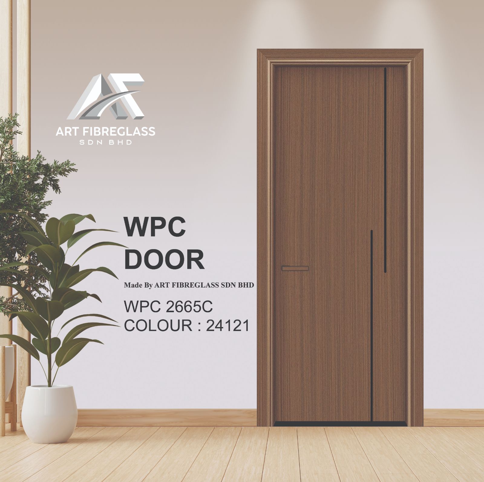 ART FIBRE WPC ALUMINIUM SWING DOOR - Craving Design WPC2665_24121