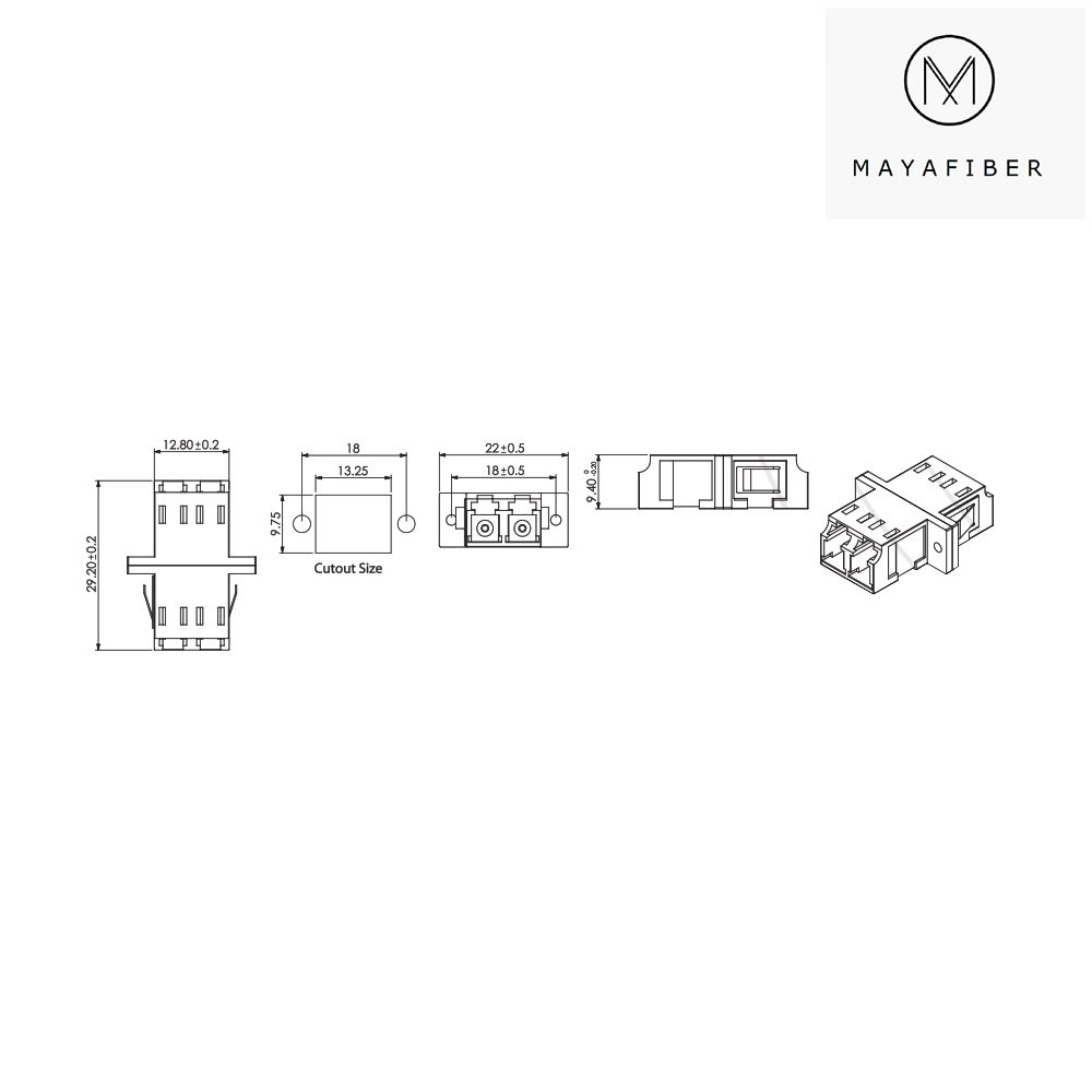 ADAPTERS - LC Singlemode Duplex Adapter