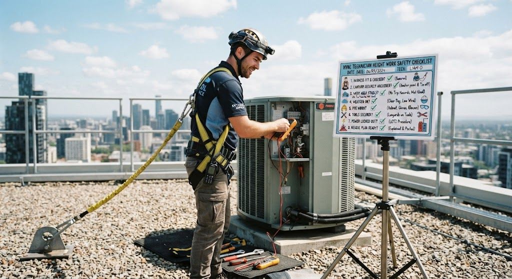 HVAC technician height work safety checklist