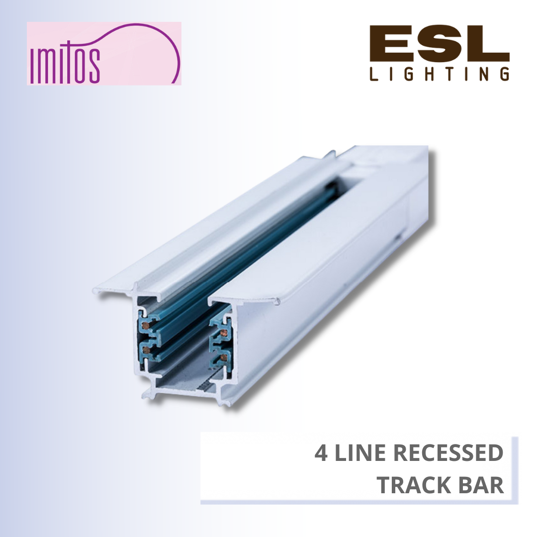 IMITOS 4 LINE RECESSED TRACK BAR