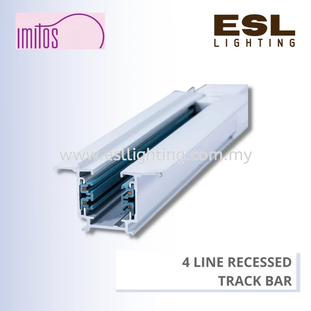 IMITOS 4 LINE RECESSED TRACK BAR