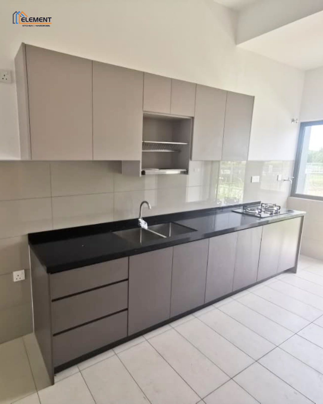 Dual Colour Kitchen Cabinet