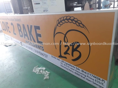 LOVE 2 BAKE LIGHTBOX SIGNAGE SIGNBOARD IN JERENTUT