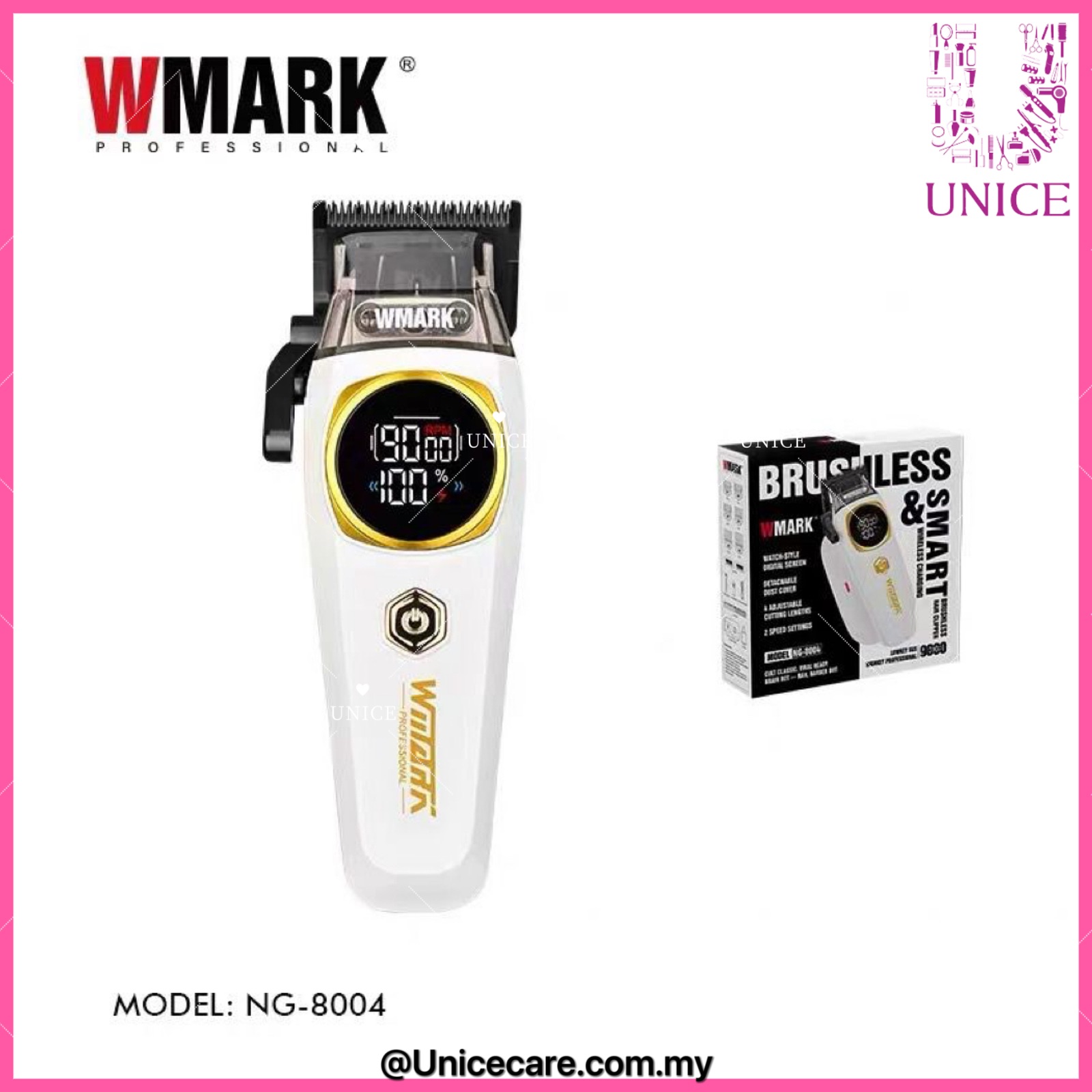 WMARK NG-8004 Professional Wireless Charging Hair Clipper