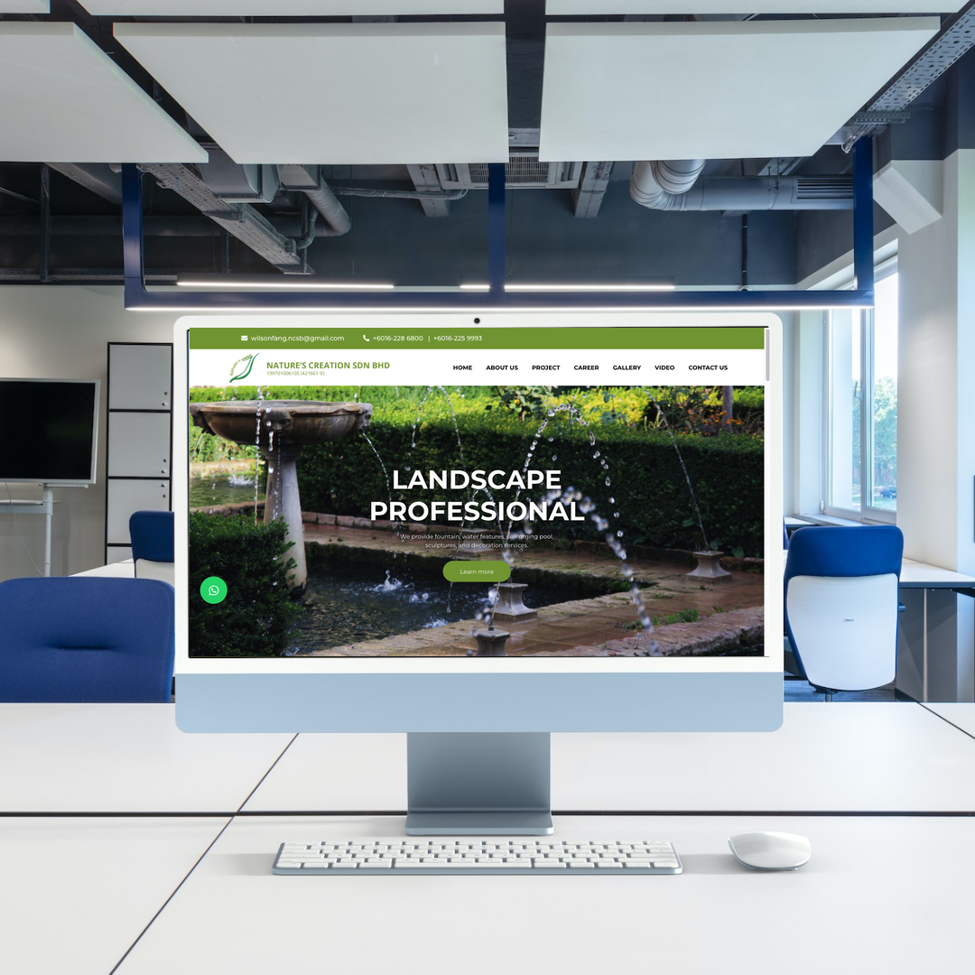 Nature Website Design & SEO Case Study | Water Pond Decoration Puchong in Kuala Lumpur