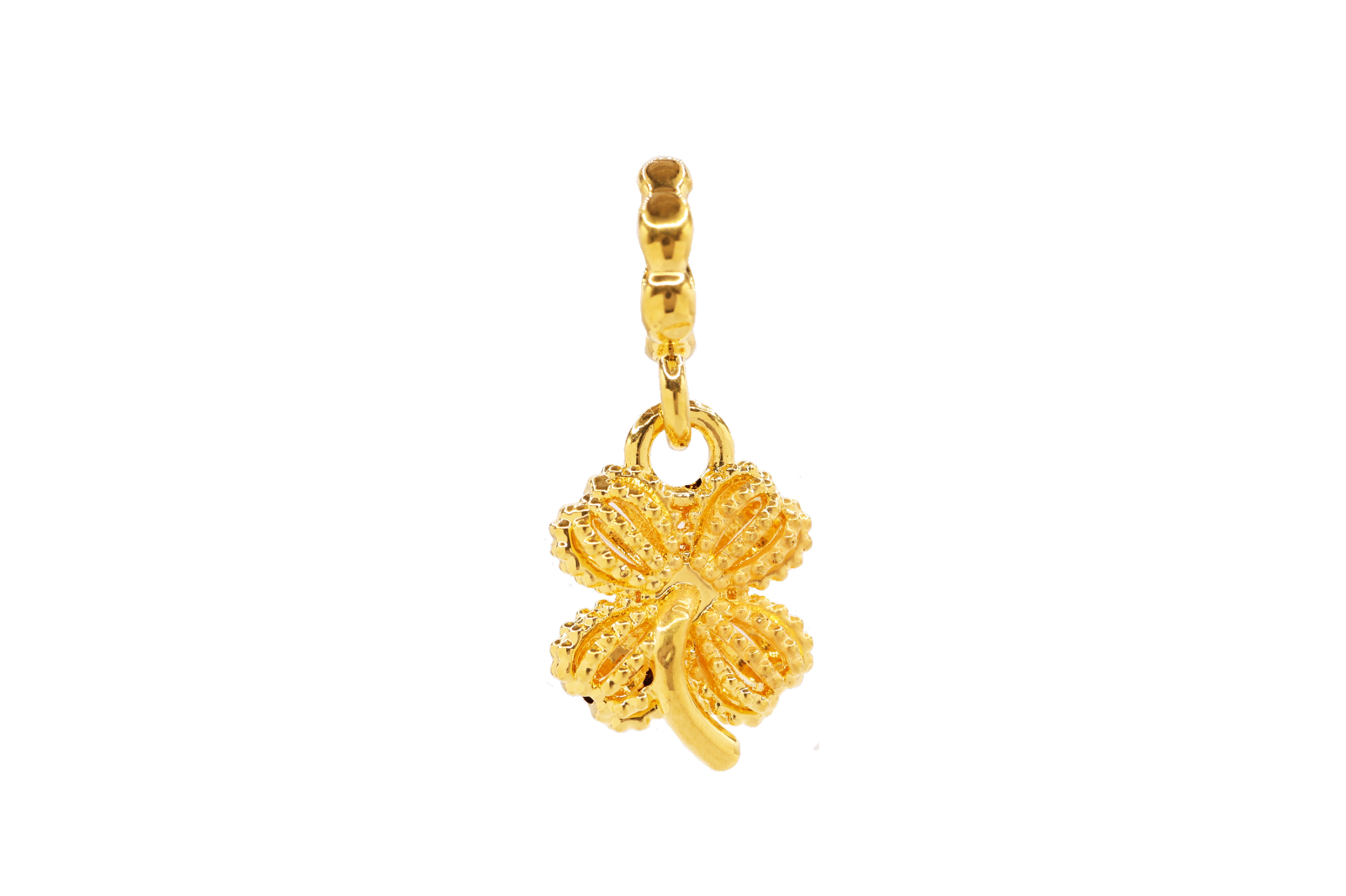 GR Gold Pendant Flower 4Leaf W Stem 916/22K