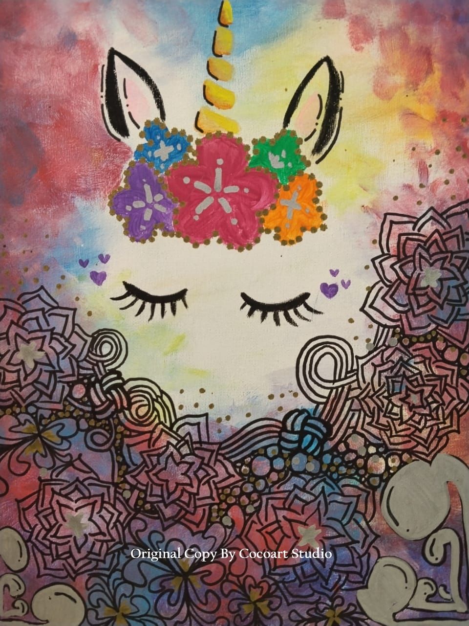 Unicorn (Local Artist Canvas Painting)