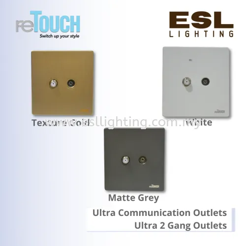 RETOUCH Ultra Communication Outlets - Ultra 2 Gang Outlets - M05152W – Ultra 2 GANG TV and Astro Outlet