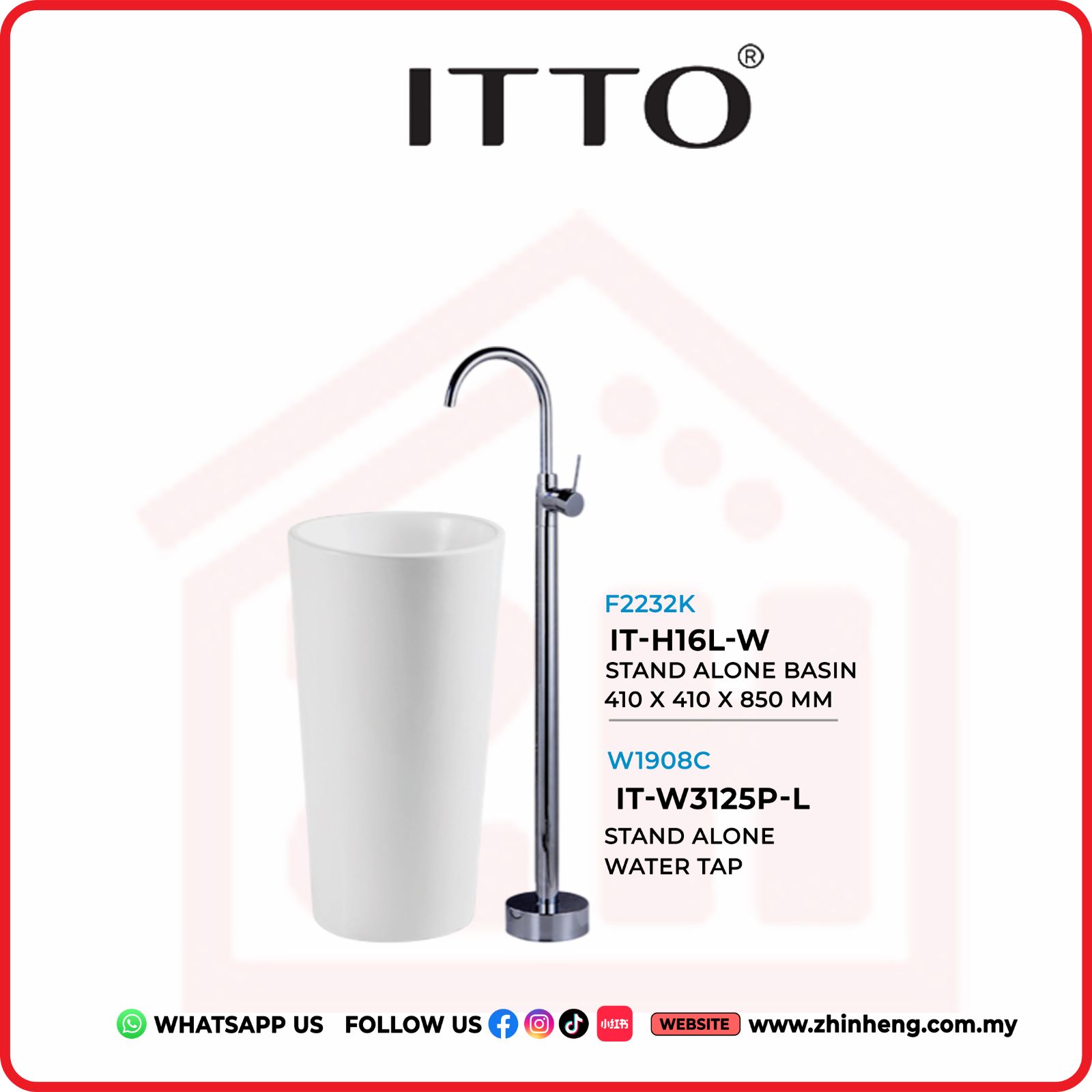 ITTO STAND ALONE BASIN IT-H16L-W + IT-W3125P-L