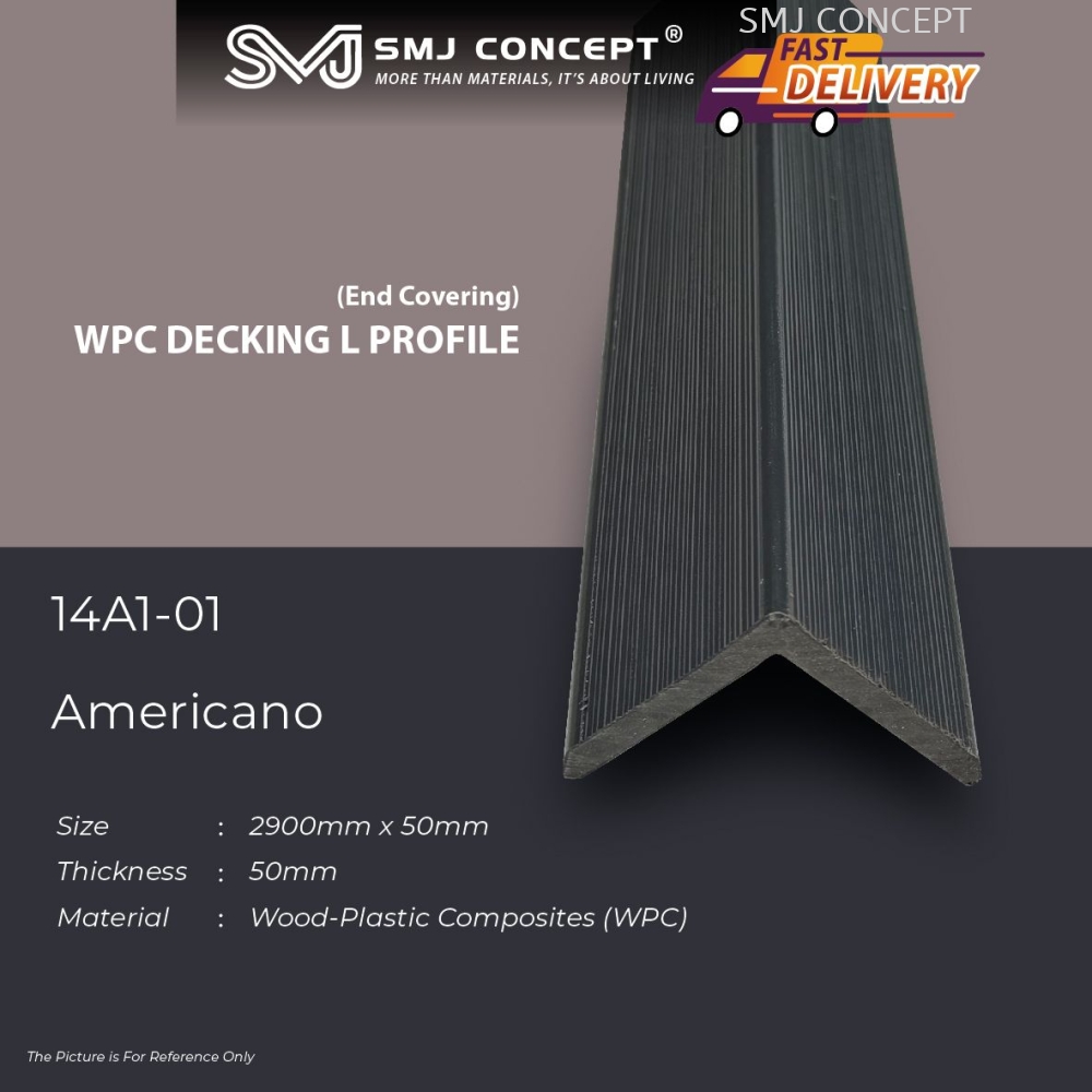 14A1-01 | 2900MM X 50MM X 50MM | WPC Outdoor L Profile | Americano ...