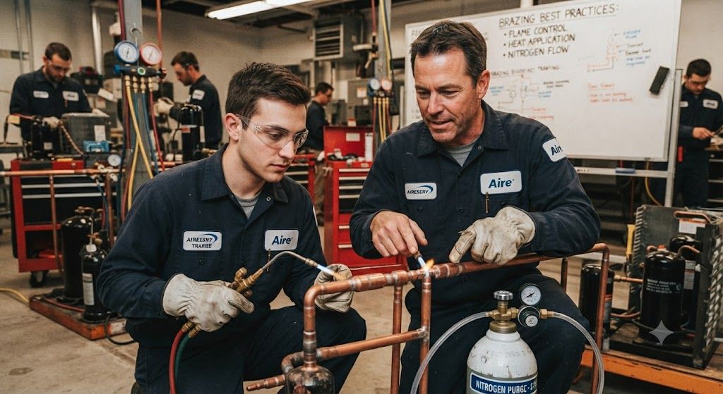 HVAC refrigeration brazing training best practices