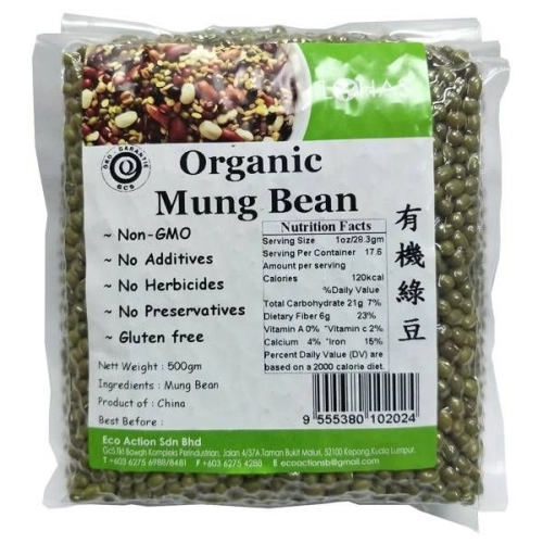 ORGANIC MUNG BEAN 500GRAM