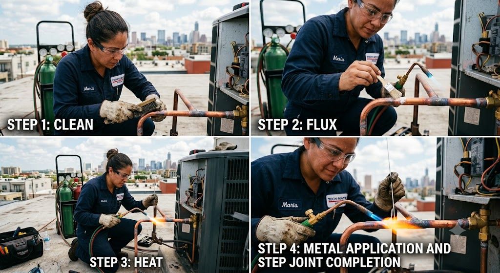 AC brazing procedure step by step