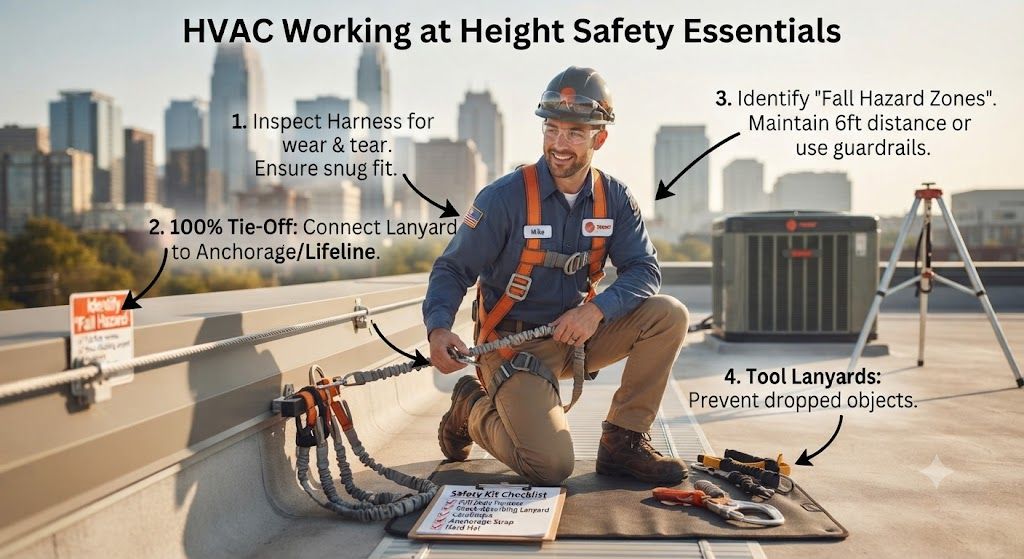 HVAC working at height safety equipment guide