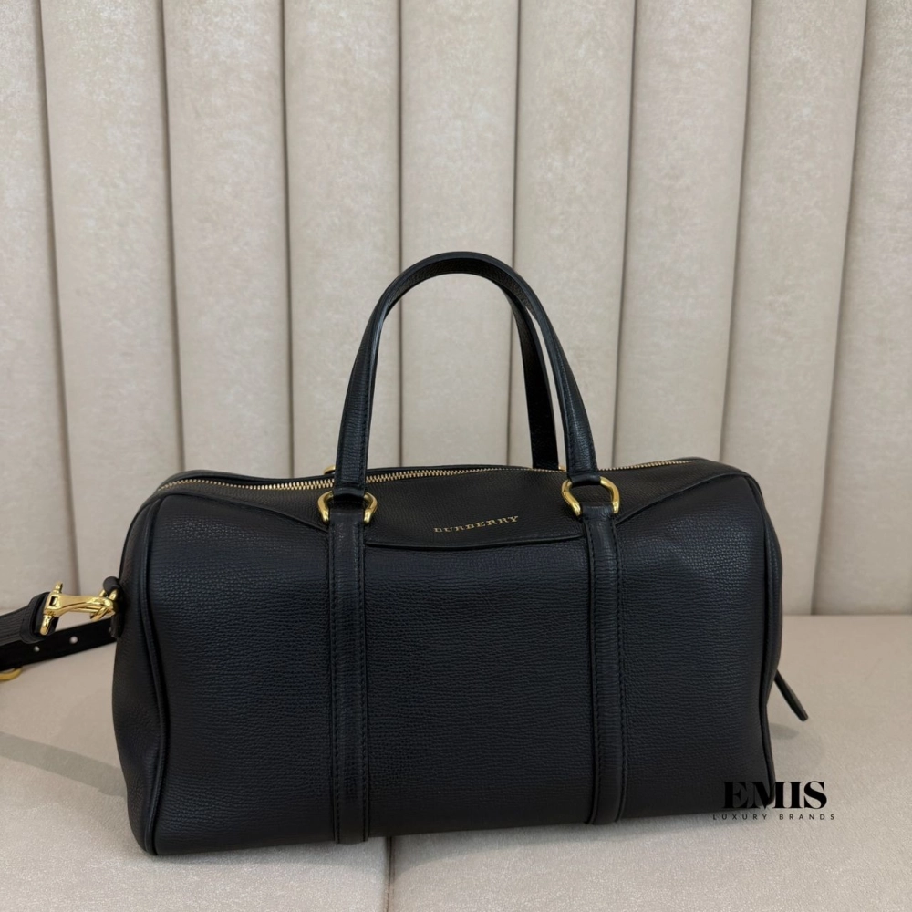 Burberry Leather Boston Bag- Preloved Luxury Bag Men Fashion Burberry Leather Boston Bag- Preloved Luxury Bag Men Fashion