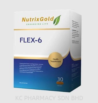 (NEW PRODUCT) Nutrixgold Flexi-6  3 x 10 capsules (EXP:03/2025) (For Joint Collagen Type II)